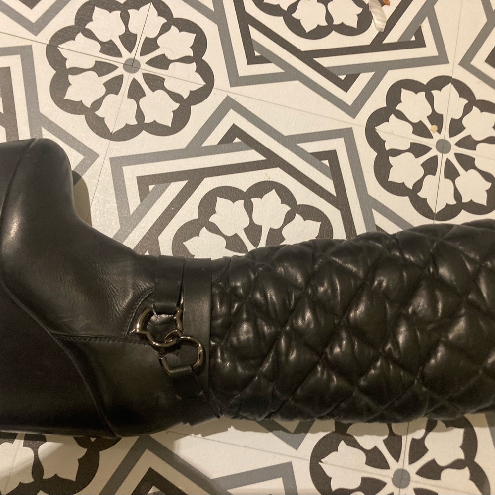 Moncler designer leather boots authentic